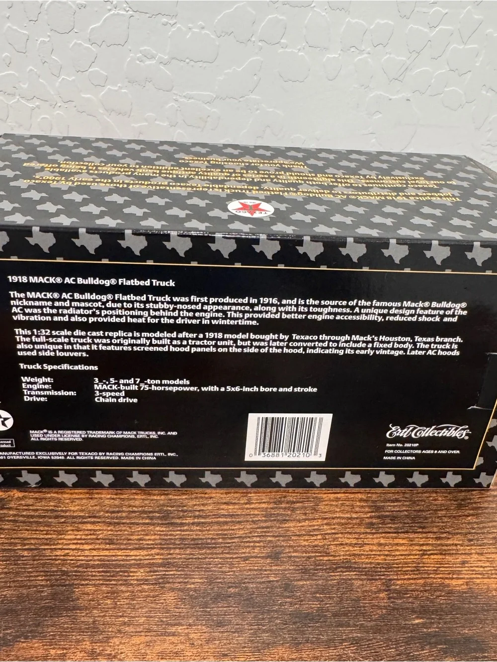 Ertl 1/32 Texaco Auto Die Cast Bank 1918 Mack AC Bulldog Flatbed Truck